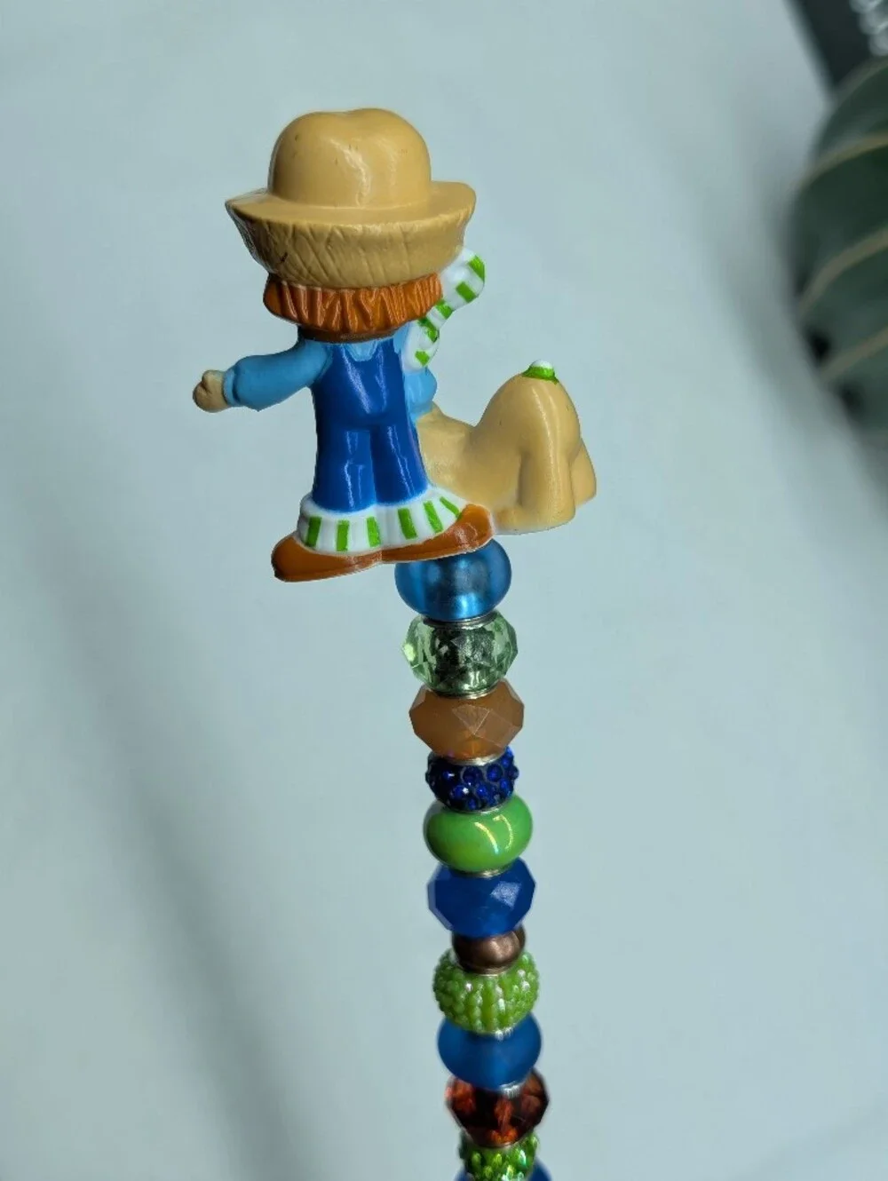 Handmade Beaded Fairy Wand/Plant/Garden Stake W/Huckleberry Pie Topper 🍓